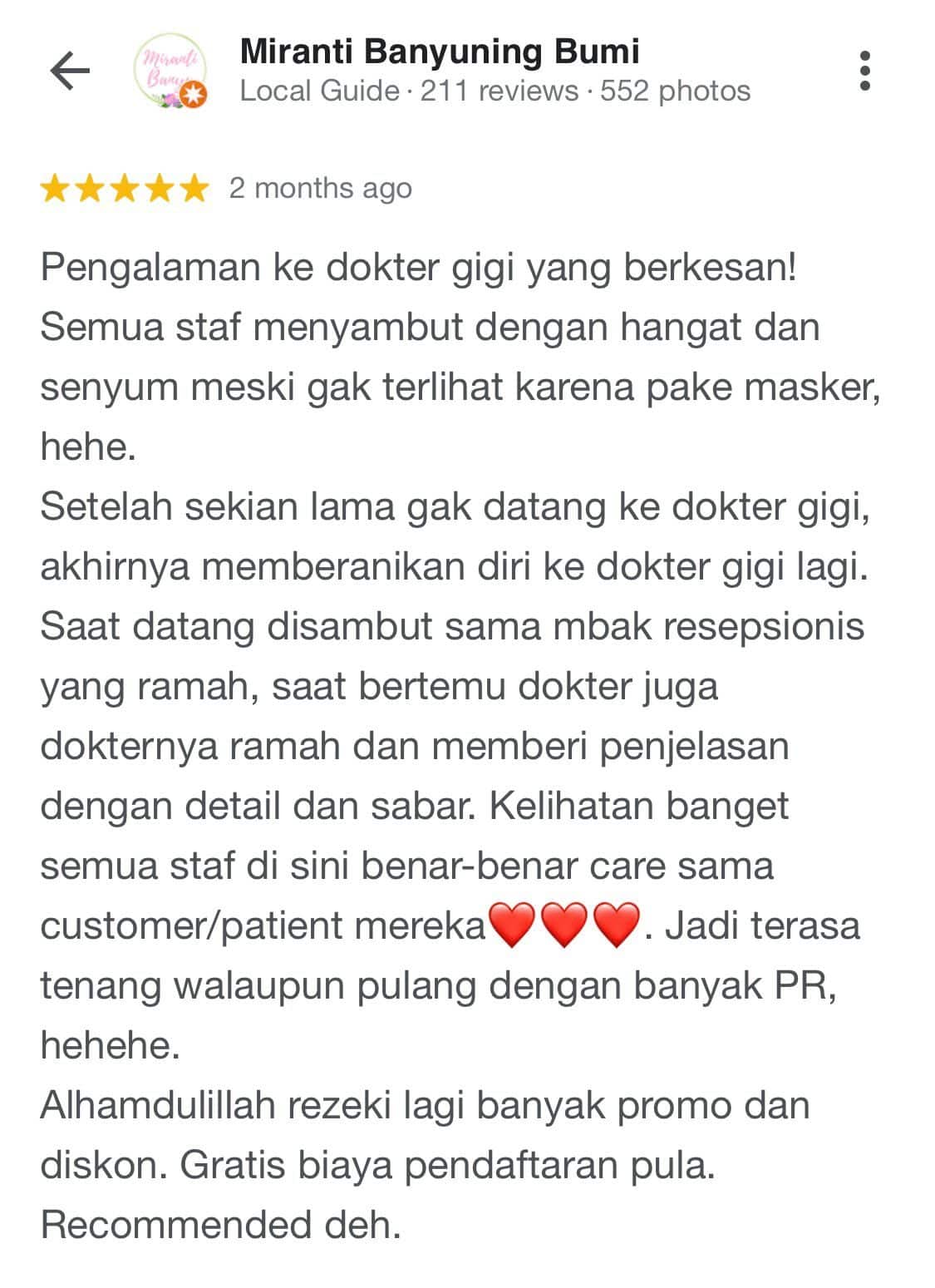 Klinik gigi jujur dan transparan orange dental